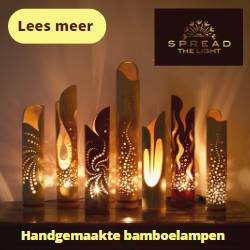 Banner van Handgemaakt bamboe licht